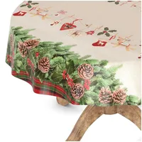 ANRO Wachstuchtischdecke Wachstischdecke Tischdecke abwaschbar Gartentischdecke Wachstuch Eckig rund