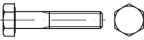 DIN 931/ISO 4014 Sechskant-Schaftschraube M39x200 Stahl 8.8 blank