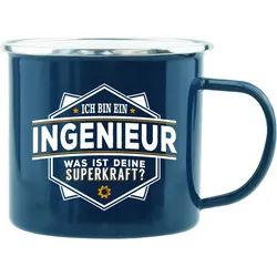 H&H Echter Kerl Emaille-Becher Ingenieur
