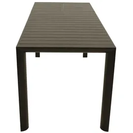 DEGAMO Gartengarnitur LAGOS 5-teilig, Alu anthrazit + Kunstgewebe schwarz - Dunkelgrau