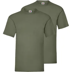 Doppelpack Fruit of the Loom Valueweight T-Shirt, oliv, XL
