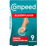 Compeed Blasenpflaster für die Zehen – extra kleine Hydrokolloid-Pflaster gegen Blasen an den Zehen, 1x 9er Pack