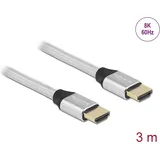 DeLock HDMI-Kabel 85368 HDMI-A Stecker 3 m Silber