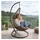Estexo Hängesessel Polyrattan Braun