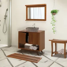 Mendler HWC-M92 Waschbeckenunterschrank 61x65x40cm braun