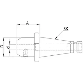 Fortis Flächenspannfutter DIN2080 D25x80 SK40 Fortis