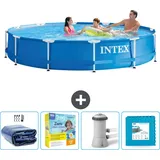 Intex – Schwimmbecken mit rundem Rahmen – 366 x 76 cm – im Lieferumfang enthalten Accessoire CB9