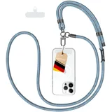 AMAYO - Handykette Universal zum Umhängen, Schlüsselband, Einstellbar, Kette Strap, Handy-Gurt, Umhängenband, Kordel, Lanyard, Handyband, kompatibel mit jedem Handy, Smartphone Hülle (Blau Handykette)