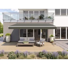 WISMAR Gelenkarmmarkise Classic dunkelgrau struktur inkl. Handkurbel