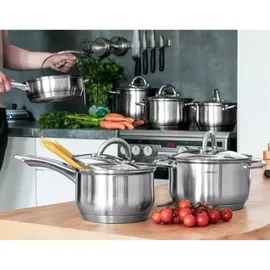 Kinghoff Kochtopfset KH-4457 12 Teile Edelstahl - Silber