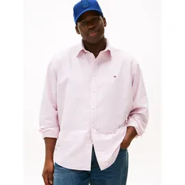 Tommy Hilfiger Big & Tall Langarmhemd gestreift Weiß 5XL