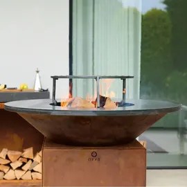 Ofyr Feuerplatte Ø 75 cm Stahl braun