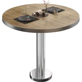 GGM Möbel Bistrotisch Ø 80 x 75 cm Rot/Weiß