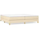vidaXL Boxspringbett Creme 200x200 cm Stoff1379136