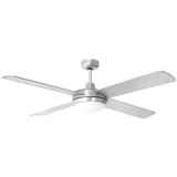 V-TAC Deckenventilator, Deckenventilator mit Beleuchtung und Fernbedienung leise 132cm silberfarben 46 cm x 0 cm x 132 cm