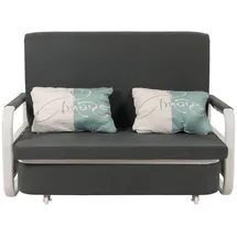 Mendler Schlafcouch Stoff 2-Sitzer Dunkelgrau