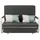 Mendler Schlafcouch Stoff 2-Sitzer Dunkelgrau