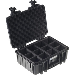 B+W Outdoor-Koffer Typ 4000 – RPD mit Facheinteilung (Fotokoffer, 16.60 l), Kameratasche, Schwarz