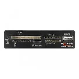 DeLock 91708 Einbau-Speicherkartenleser Schwarz, Grau