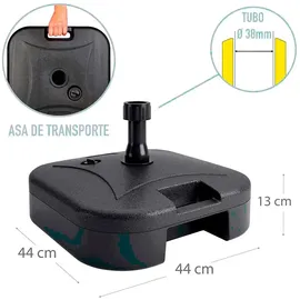 Aktive 62199 - Sonnenschirmständer aus Kunststoff 44 x x cm