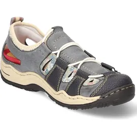 Rieker Damen Low-Top Sneaker L0561, Frauen Halbschuhe, lose Einlage,Turnschuhe,Laufschuhe,straßenschuhe,Strassenschuhe,blau (14),37 EU, / 4 UK