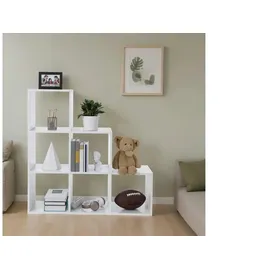 VASAGLE Bücherregal 97,5 x 29 x 97,5 cm Weiß