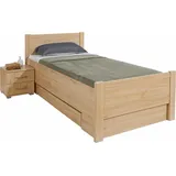 Priess Bett PRIESS "Husum Schlafzimmer Jugendzimmer Rahmenbett", braun (livornobuchefarben), B:110cm H:85cm L:208cm, Betten, Jugendbett Bettgestell, mit Komforthöhe verschiedene Ausführungen hochwertige Premium Qualität