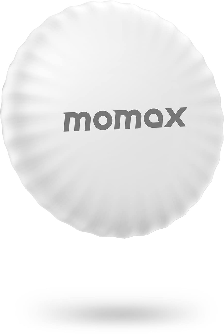 MOMAX Key Finder, Tracker Tag Works with Apple Find My (iOS Only), Key Tracker mit APP, Sound Location, Key Locator Tracker Tag für Gepäck, Koffer, Brieftasche (White)