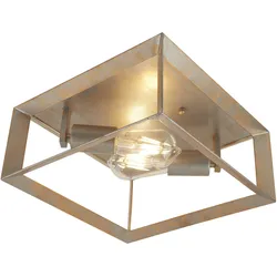 Industrie Stil Decken Lampe Wohn Schlaf Zimmer Leuchte silber gold gebürstet