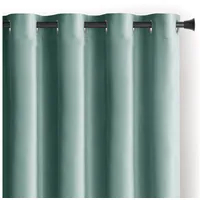 AmeliaHome Restilo Set Vorhang H 270 x B 140 cm mit Raffhalter 54 x 10 cm Velvet Optik Minze 1 St. Ösenschal Samt Halbverdunkelungsvorhang Fensterdekoration Dekoschal Dekorvorhang