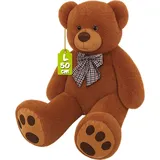 monzana monzana® Teddybär L - XXXL 50-175cm Weiches Fell Schleife Tatzendruck Geschenk Plüschtier Kuscheltier Stofftier Riesen Teddy Bär