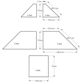 Quick Star Ersatzdach für Hardtop Pavillon 3 x 3,6 m Braun