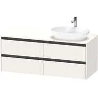 Duravit Ketho.2 Waschtischunterbau, Beckenausschnitt rechts, 1400x568x550mm, K24898R84840000, Farbe: Weiß