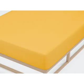 Castell Spannbettlaken Jersey 140 x 200 - 160 x 200 cm gelb