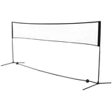 Homcom Badmintonnetz Schwarz, Kunststoff/Metall