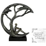 GILDE Dekofigur »Skulptur Daydreamer«, 30369607-0 bronzefarben B/H/T: 26 cm x 32 cm x 7,5 cm,