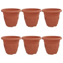 vidaXL Runder Blumentopf Ø 26 x 21,5 cm Ziegelrot