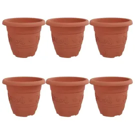 vidaXL Runder Blumentopf Ø 26 x 21,5 cm Ziegelrot