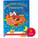 Baker Ross Z1362 Toys Weihnachten Festliche Aktivität (6 Stück) Mini Sticker Malerei Puzzle Buch Strumpffüller sortiert 145 x 105 mm