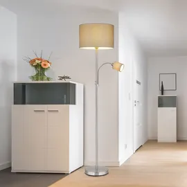 GLOBO RGB LED Stehleuchte Textil, Lesespot verstellbar, H 170 cm