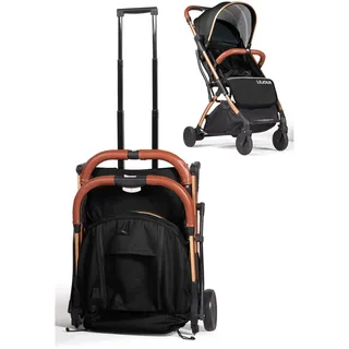 Kinderwagen - Leichter faltbarer Reisebuggy mit 5-Punkt-Gurt, verstellbarer Rückenlehne und übergroßem Korb, der mit einer Hand faltbar ist