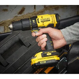 Stanley SFMCD711DSA inkl. 2 x 2,0 Ah + 50-tlg. Bit- & Bohrerset + Werkzeugtasche