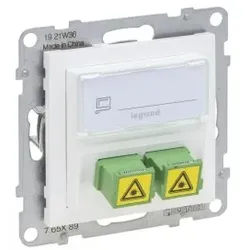 Legrand 765189 SEANO SC/APC Monomode Glasfaser-Steckdose, 2 Glasfaserkabeln, Duplex Adapter, UW 0 0 1