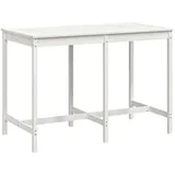 vidaXL Gartentisch Weiß 159,5x82,5x110 cm Massivholz Kiefer