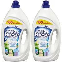 Weißer Riese Universalwaschmittel Gel 100 WL, 2er Pack