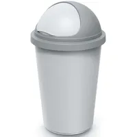 KEDEN Mülleimer 50 l Silber