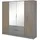 masseno Drehtürenschrank NELIANA 206 x 200 x 51 cm Grau