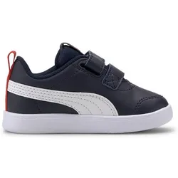 PUMA Kinder Workoutschuhe Courtflex v2 V Inf, PEACOAT-HIGH RISK RED, 23