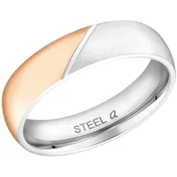 Amor Ring Edelstahl, IP Rose in Bicolor | Gr.: 56