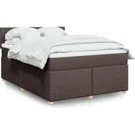 vidaXL Boxspringbett 140 x 200 cm Dunkelbraun